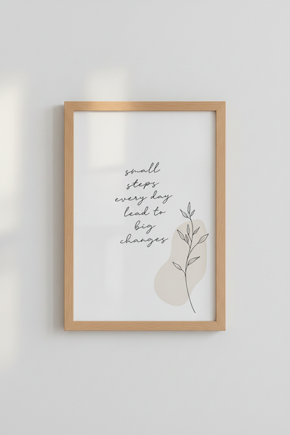 Motivational Quote Wall Art Print | Office Decor | Minimalist Wisdom Poster