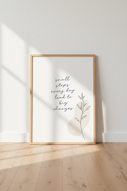 Motivational Quote Wall Art Print | Office Decor | Minimalist Wisdom Poster