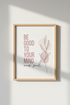 Mindful Soul Quote Wall Art | Blush Pink Botanical Decor | Minimalist Poster