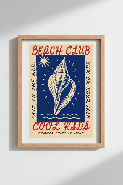 Conch shell wall art | Retro Coastal, Living Room Decor