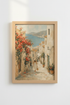 Coastal Italian Landscape Wall Art Print | Mediterranean Decor, Impressionist Poster