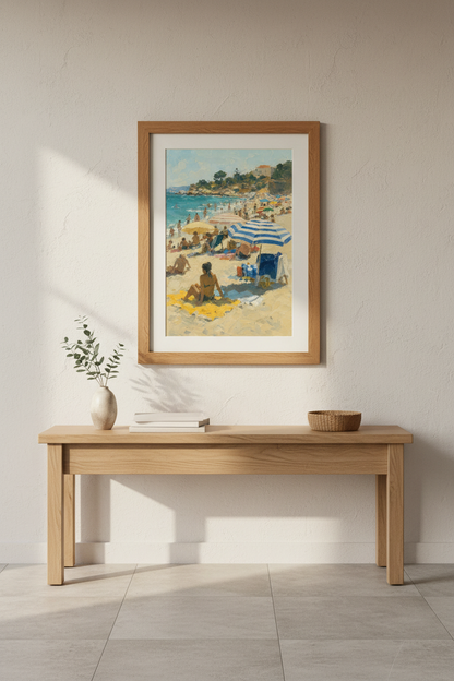 Impressionist Beach Wall Art Print | Living Room Decor | Coastal Poster