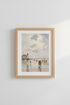 French seaside art | Soft blues, muted beiges, coastal living room decor