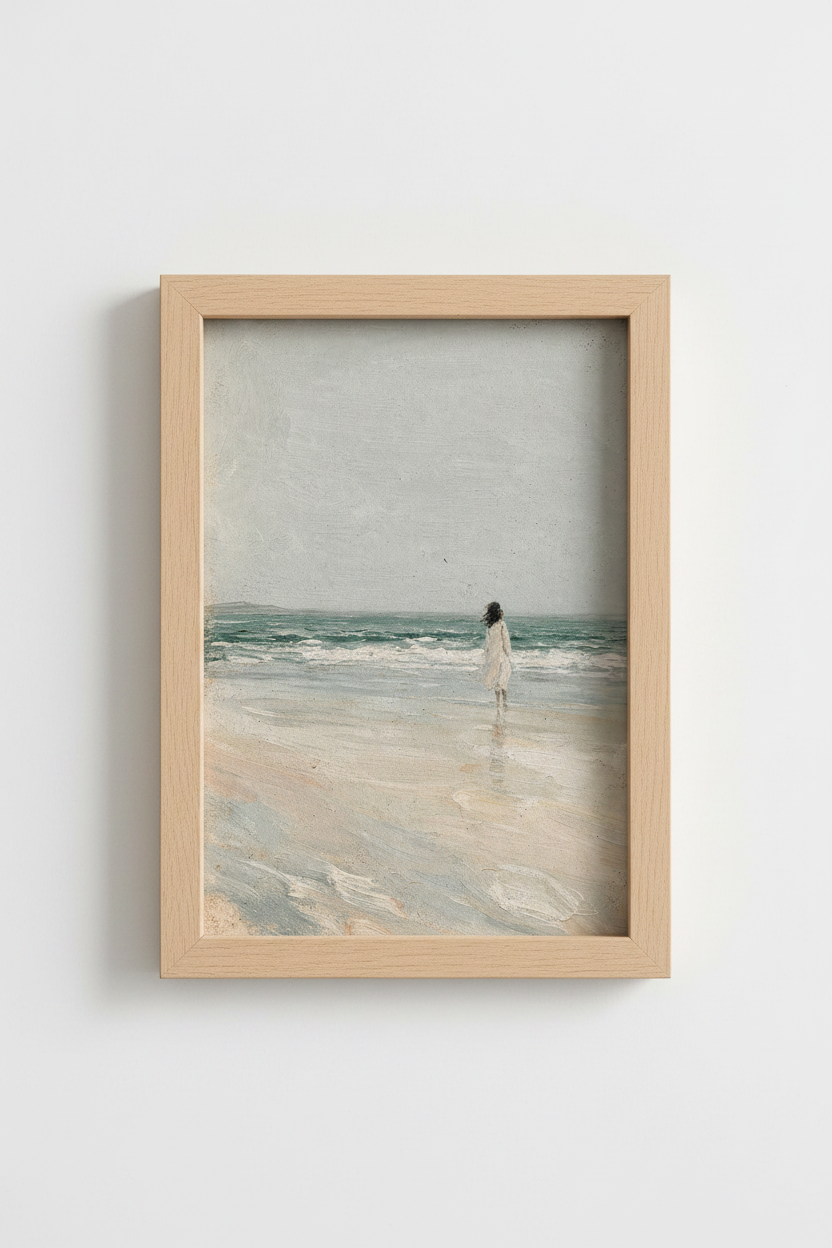 Beach Wall Art Print | Living Room Decor | Soft Pastel Poster