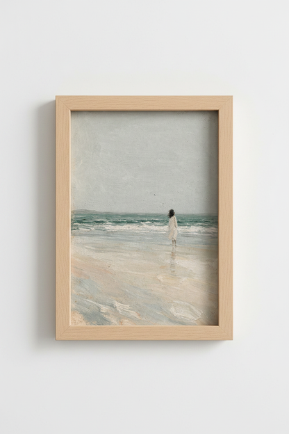 Beach Wall Art Print | Living Room Decor | Soft Pastel Poster
