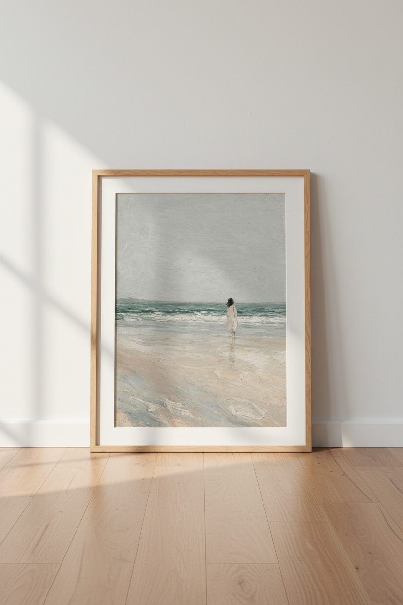 Beach Wall Art Print | Living Room Decor | Soft Pastel Poster
