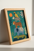 Safari Animal Stack Print | Colorful Jungle Nursery Decor | Boho Folk Art Poster