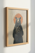 Black Bear with Flowers Oil Painting | Cabin Nursery Decor | Rustic Nature Poster