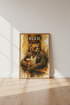 Beer Bear in Suit Wall Art | Home Bar Decor, Watercolor Animal Poster