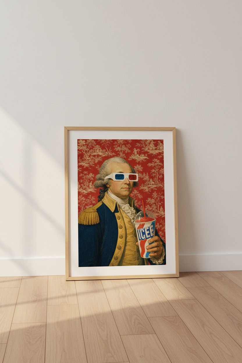 Altered History Wall Art | George Washington Pop Art Poster, Funny History Decor