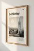 Berkeley California Printing | Minimalist Black and White Poster, UC Berkeley Home Decor
