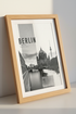 Berlin Germany Wall Art | Black and White Cityscape Poster, Modern Travel Decor
