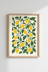 Lemon wall art | Modern Citrus, Living Room Decor, Sunshine Poster
