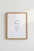Good Things Take Time Wall Art | Minimalist Quote Print, Office Decor Aesthetic