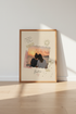 Friendship Sunset Scrapbook Wall Art | Beige Boho Decor | Aesthetic Bestie Gift Poster