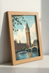 London Big Ben Wall Art Print | Travel Poster | Aesthetic Cityscape Decor