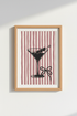 Dirty Martini Cocktail Wall Art Print | Pink Kitchen Decor | Coquette Aesthetic Poster