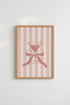 Pink Martini Coquette Wall Art | Bow Cocktail Poster, Kitchen & Bar Cart Decor