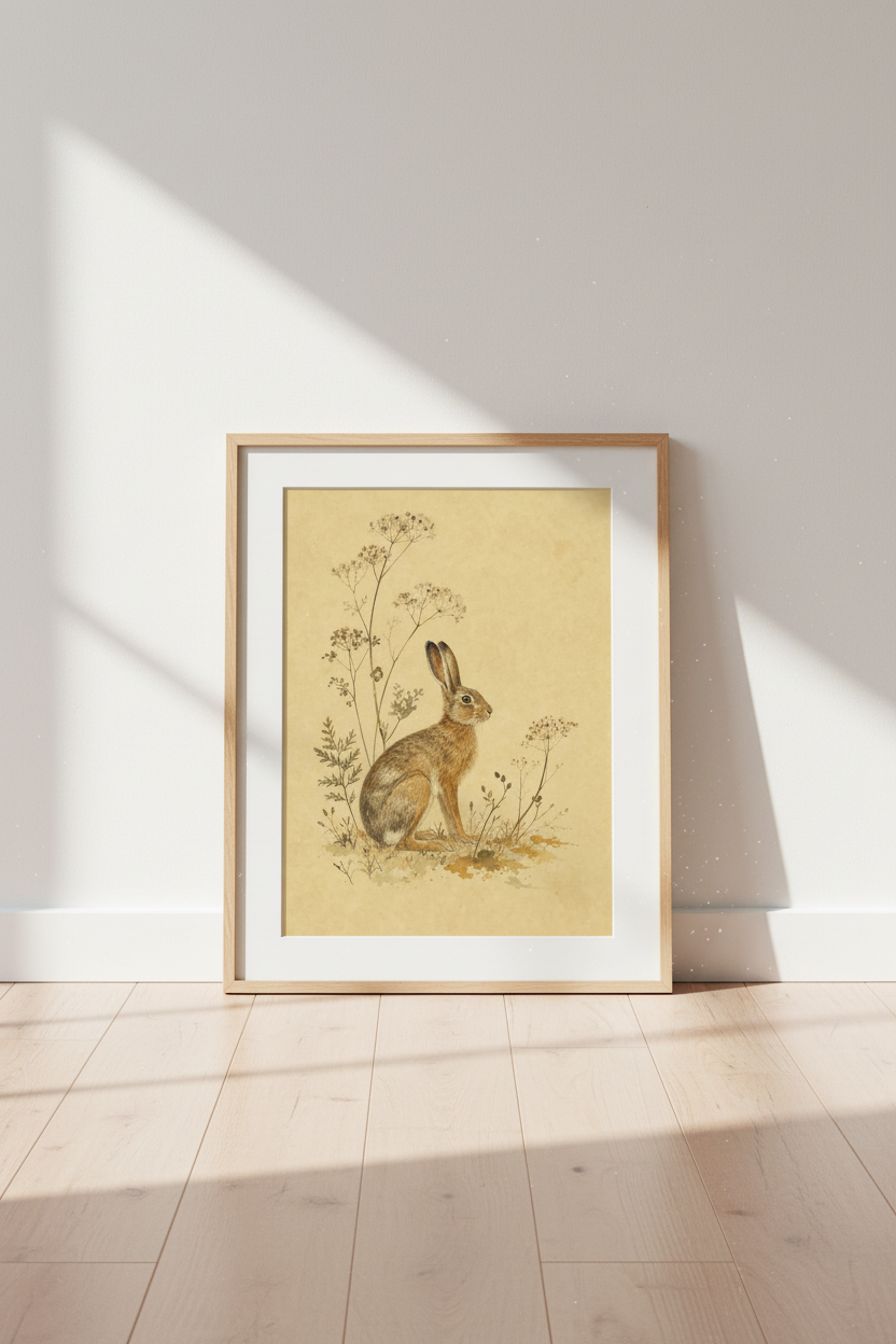 Boho Feather Watercolor Art | Earthy Neutral Tones, Minimalist Bedroom Wall Art