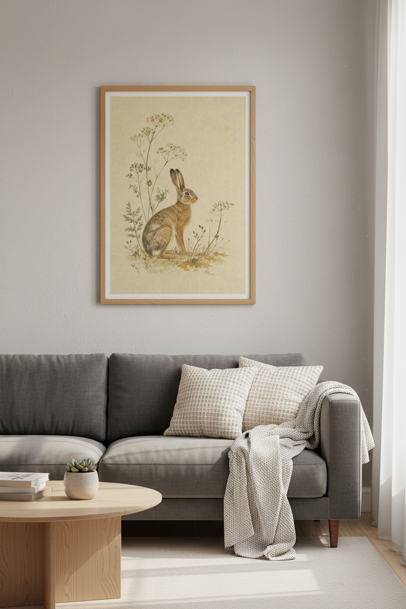 Boho Feather Watercolor Art | Earthy Neutral Tones, Minimalist Bedroom Wall Art