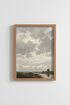 Cloudscape wall art | Soft neutrals, muted blues | Living room decor
