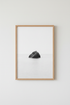 Minimalist Zen Rock Photography | Black and White Nature Print, Modern Bedroom Decor