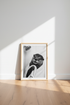 Otter in Shower Wall Art | Funny Black and White Animal Poster | Bathroom Decor