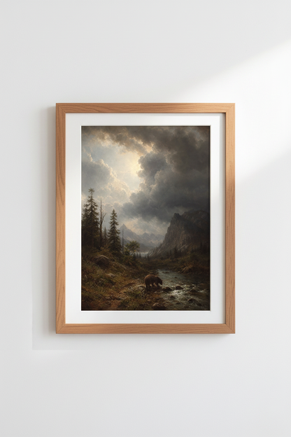 Moody Landscape Bear River Wall Art Print | Living Room Decor | Dramatic Poster