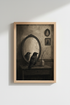 Moody Gothic Crow Art Print | Dark Academia Raven Poster, Victorian Mirror Wall Decor