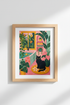 Black Cat Bathroom Art Print | Maximalist Pink Decor | Whimsical Cat Poster