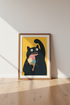 Funny Black Cat Ice Cream Wall Art | Kitchen Decor | Whimsical Animal Poster