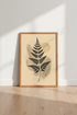 Minimalist Fern Botanical Wall Art | Beige Boho Poster, Modern Living Room Decor