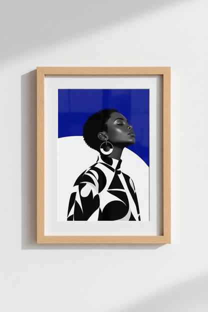 Geometric wall art Portrait Wall Art Print | Living Room Decor | Bold Poster