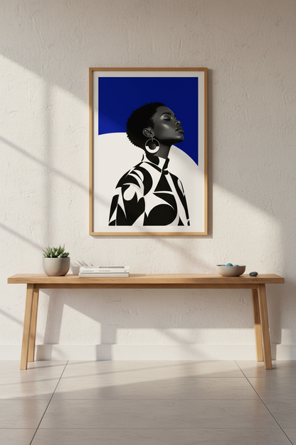Geometric wall art Portrait Wall Art Print | Living Room Decor | Bold Poster