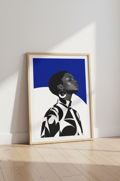 Geometric wall art Portrait Wall Art Print | Living Room Decor | Bold Poster