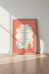 Iced Coffee Quotes Wall Art Print | Pink Kitchen Decor | Sunny Retro Poster