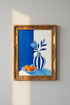 Modern Blue Vase Wall Art Print | Living Room Decor | Minimalist Poster