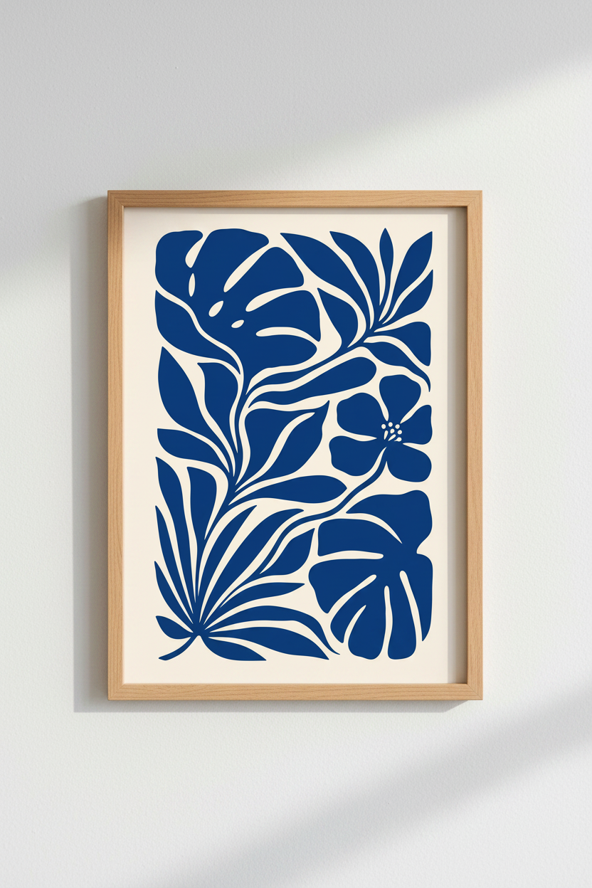 Modern Botanical Wall Art Print | Living Room Decor | Minimal Poster