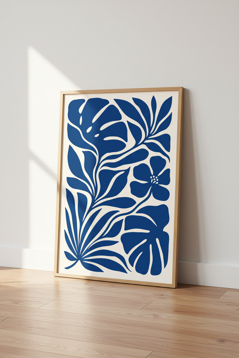Modern Botanical Wall Art Print | Living Room Decor | Minimal Poster