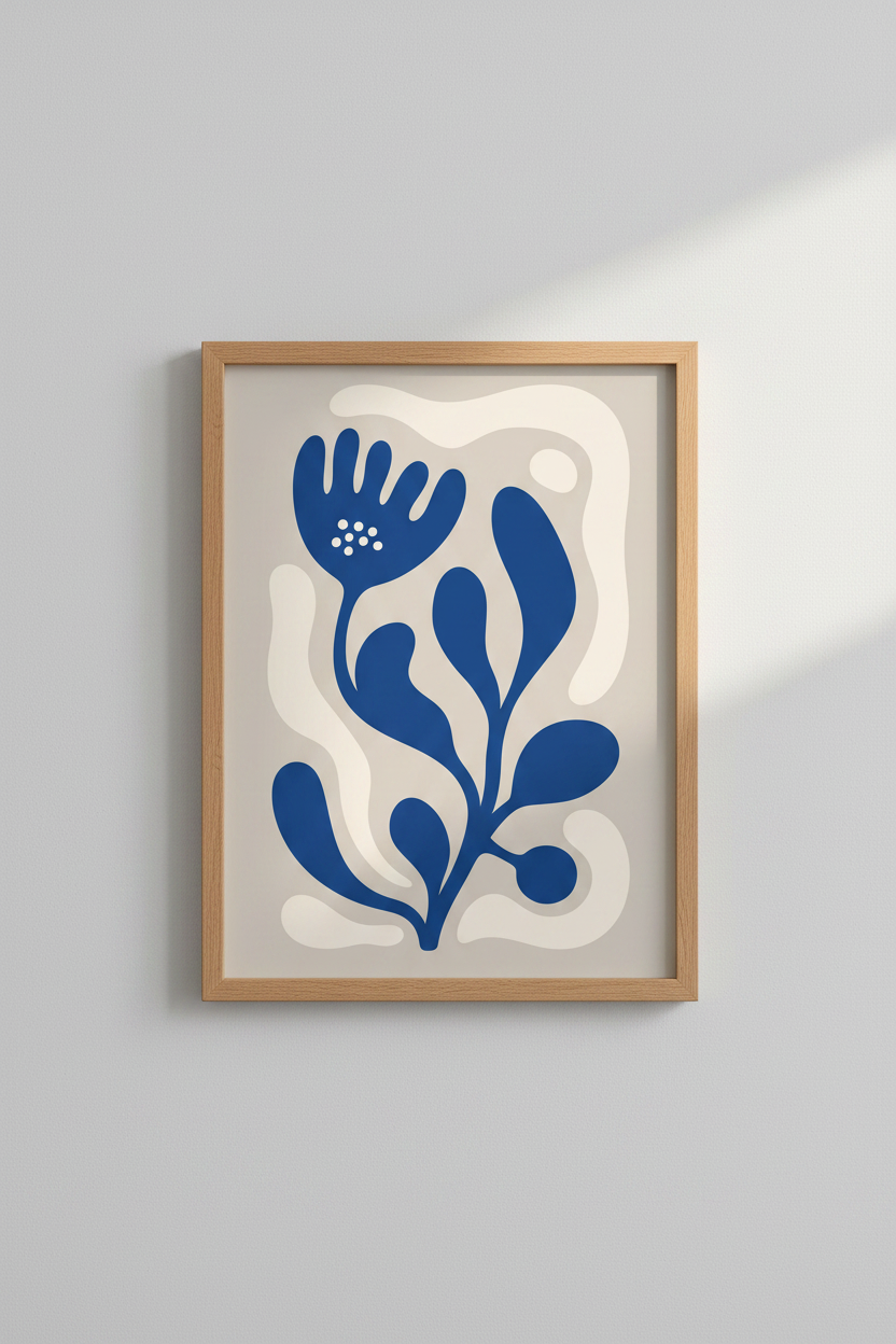Abstract Botanical Wall Art Print | Living Room Decor | Minimalist Poster