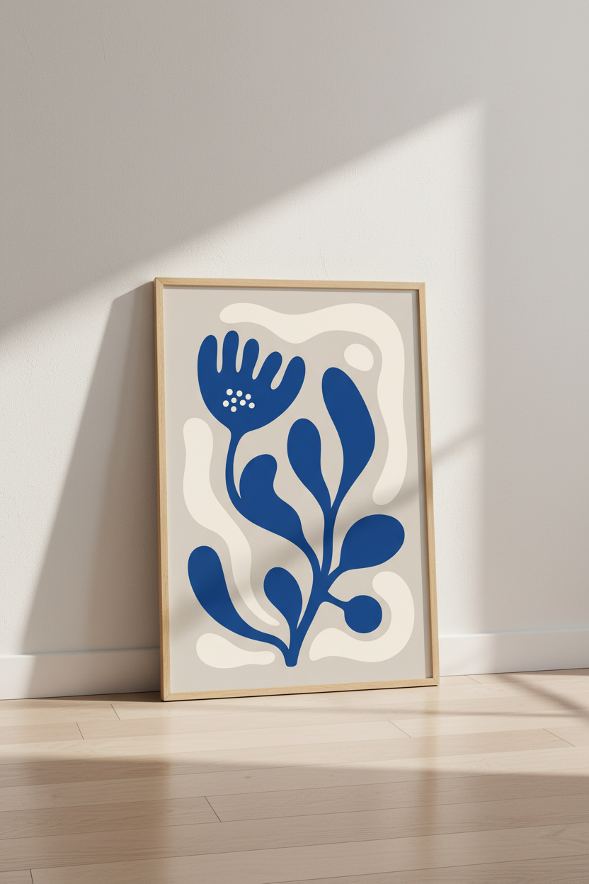 Abstract Botanical Wall Art Print | Living Room Decor | Minimalist Poster