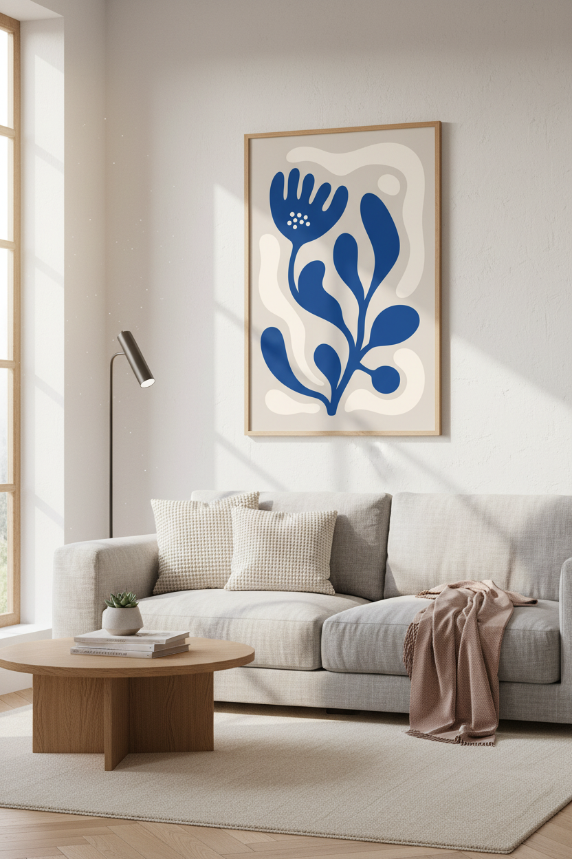 Abstract Botanical Wall Art Print | Living Room Decor | Minimalist Poster