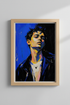Abstract Portrait | Expressionist Style, Bold Blues | Living Room Decor