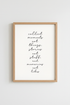 Collect Moments Quote Wall Art | Minimalist Script Poster, Living Room Decor