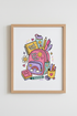 Kawaii School Supplies Wall Art | Pastel Motivational Poster, Dorm & Office Decor