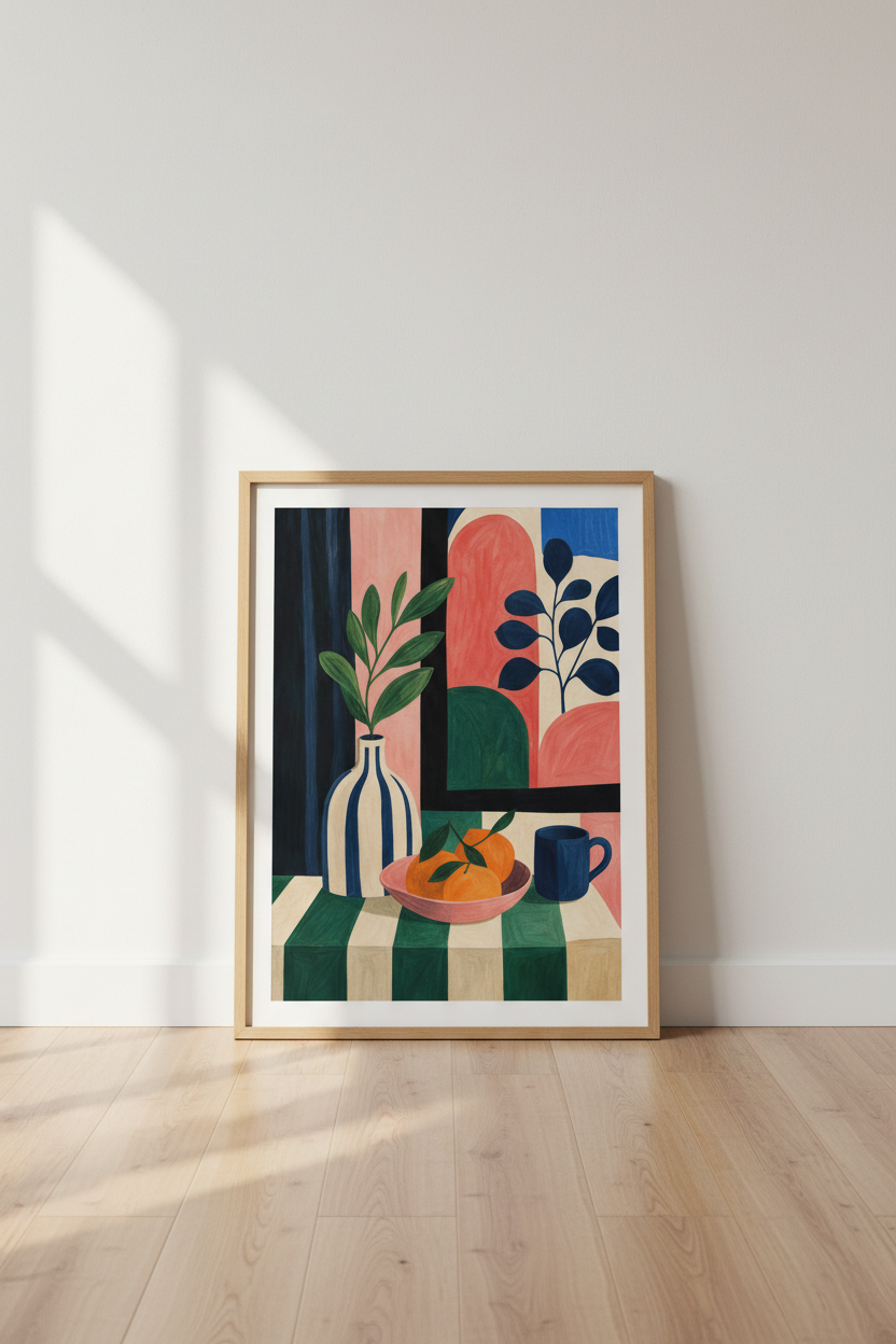 Abstract Wall Art Print | Colorful Geometric Decor, Living Room Poster