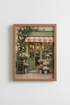 French Flower Shop Print | Parisian Cafe Decor | Impressionist Floral Poster