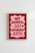 Pink Typography Art Print | Retro Quote Poster | Preppy Red & Pink Dorm Decor