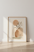 Abstract Boho Botanical Vase Wall Art Print | Neutral Earth Tones | Japandi Modern Decor