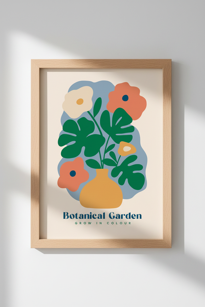 Botanical Wall Art | Vibrant Florals, Living Room Decor